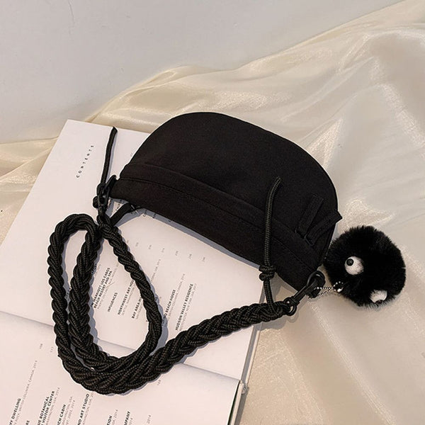 With pendants Small bag Shoulder Bags Messenger bag Canvas bag Crossbody Bag