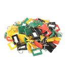 100Pcs Plastic Keychain Key Tags 5 Style ID Label Name Key Tags Split Ring