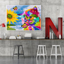 Frameless Cat Sunflower Oil Paint By Numbers DIY Handmade Drawing On Canvas Kit