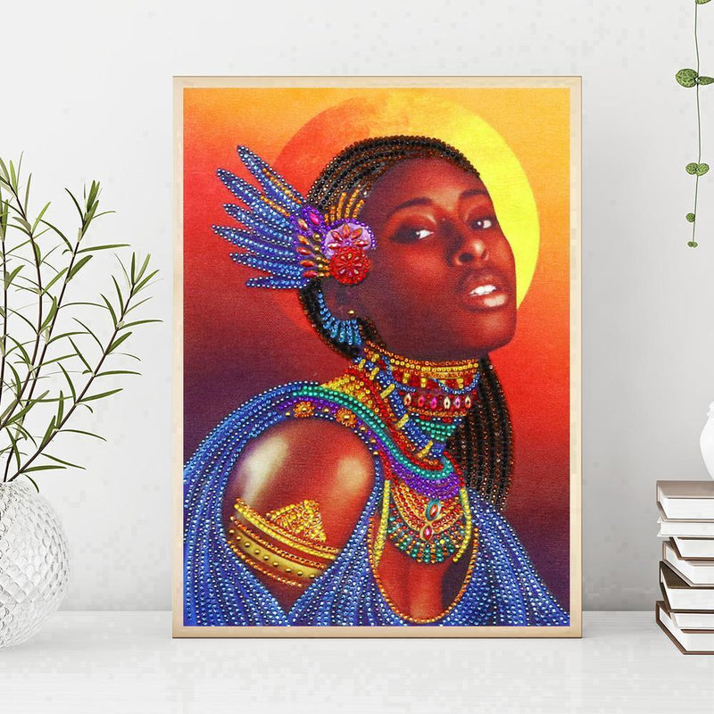 5D DIY Special Shaped Diamond Painting Girl Embroidery Mosaic Kits Wall Decor