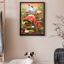 5D Diamond Painting Kit Sunset Flamingo Full Round Drill DIY Wall Crafts Mo