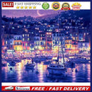 Painting By Numbers Kit DIY Night Sky Ship Canvas Oil Art Picture for Home