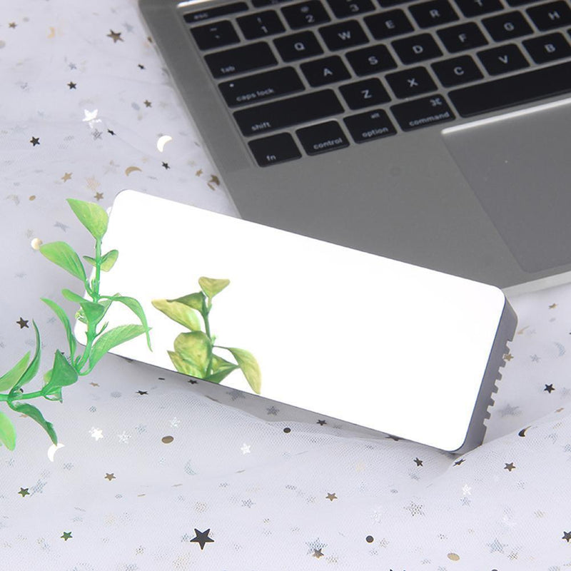 LED Mirror Alarm Clock Wake Up Light Electronic Digital Snooze Table Clock