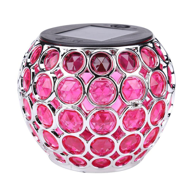 Solar  Hollow Hanging Ball Light Outdoor Waterproof Garden Lamp(Red+Green)