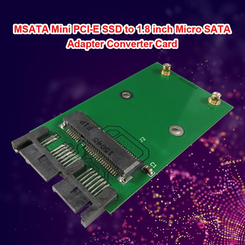 MSATA Mini PCI-E SSD to 1.8 inch Micro SATA Interface Adapter Converter Card