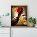 5D DIY Full Drill Diamond Painting Wine Cross Stitch Mosaic Kits Bedroom Decor