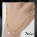 Layered Anklet - Double Ankle Chain Bracelet for Women Girls Heart Foot Jewelry