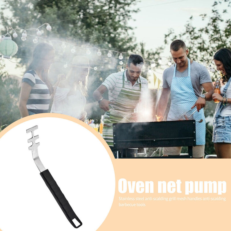 Anti-scald Cooking BBQ Grill Burrs Stainless Steel Lifter Barbecue Accessories