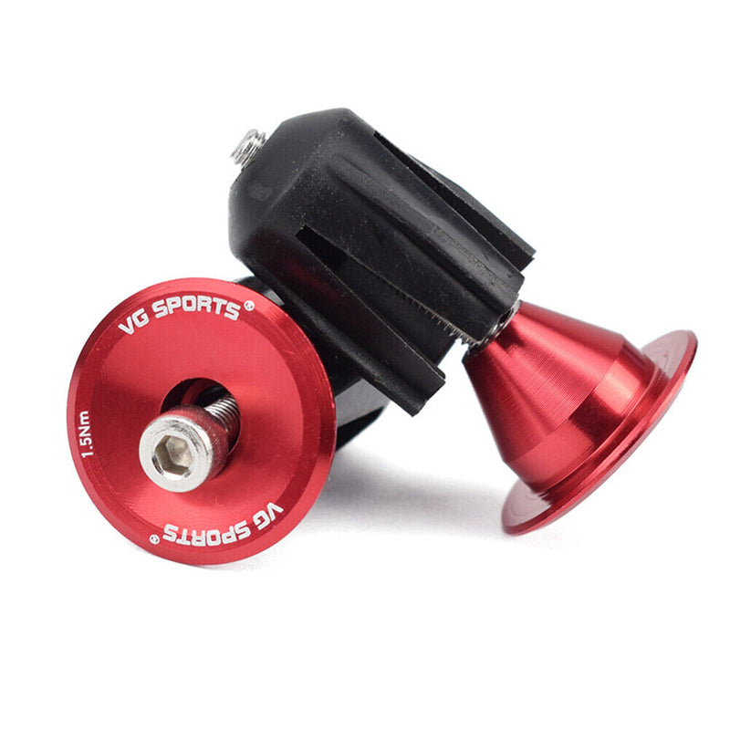 VG Sports 2x Bike Handlebar Aluminium Alloy Bicycle Grip Bar Plug Cycling P