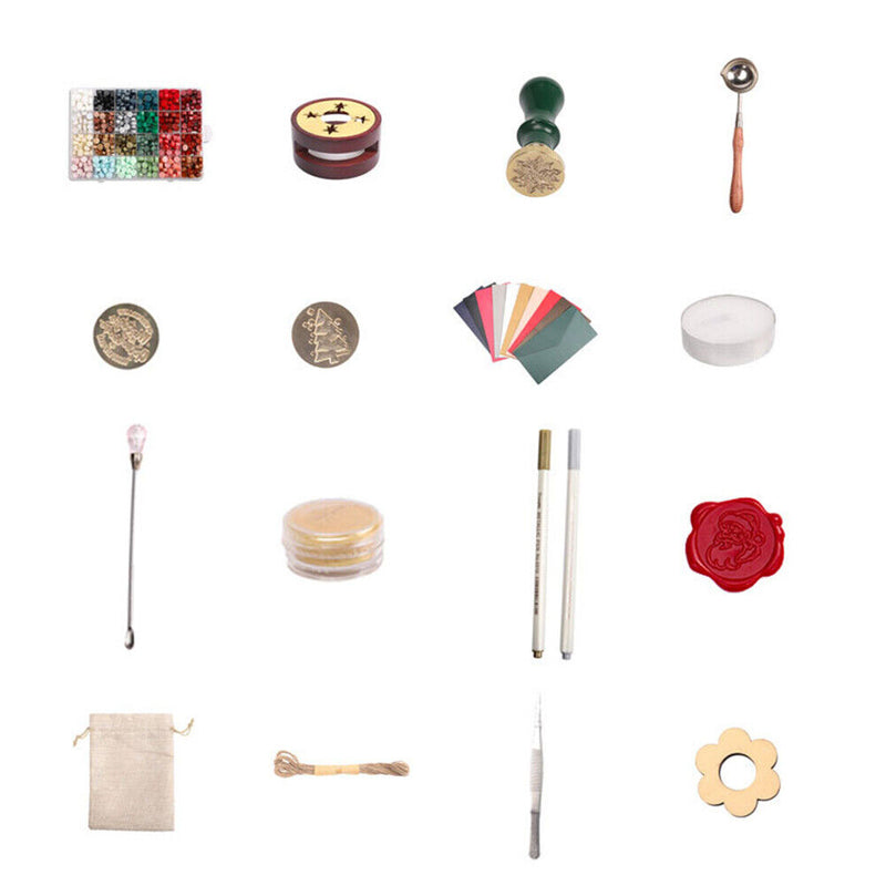 Seal Stamp Set Christmas Series Wax Seal Tools for Birthday Invitations Ornament