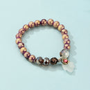 Ladies Beach Style Jewelry Multi Layers Beaded Alloy Bracelet Layered Pendant