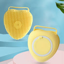 Soft Pet Dog Bath Shower Shampoo Brush SPA Massage Clean Scrubber (Yellow)