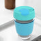 #A Portable Water Glass Cups Mug with Hand Heat Resistant Mug Lid  Cup with lid