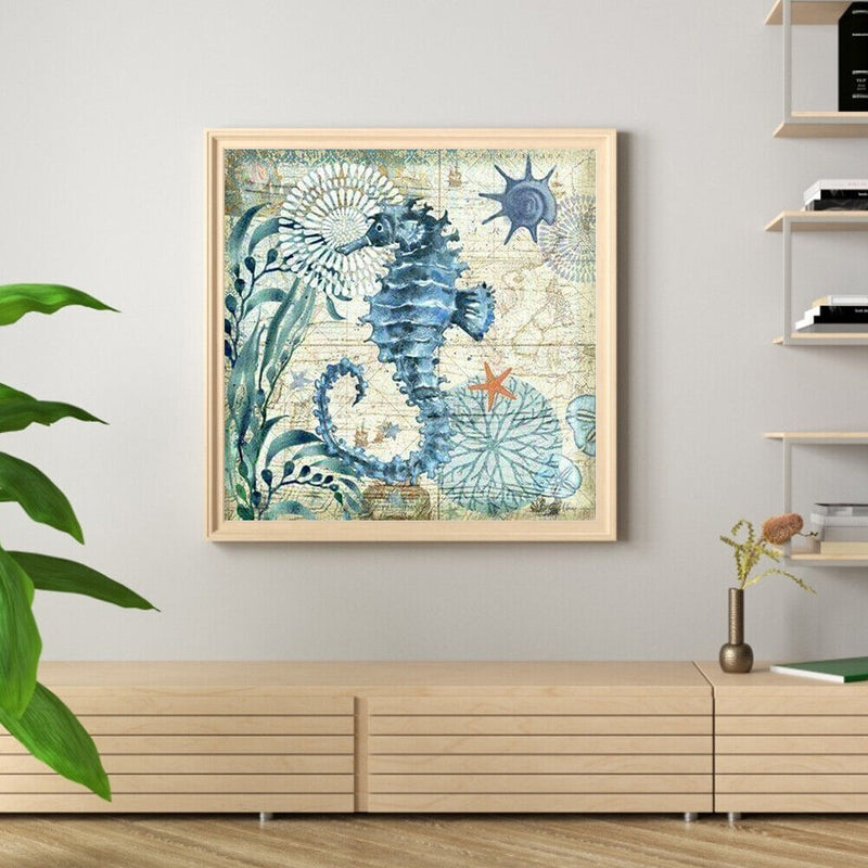 Round diamond Painting 5D DIY Seahorse World Full Drill Rhinestone Picture Newly