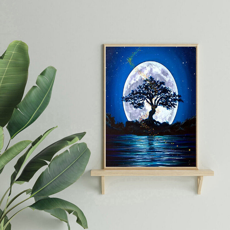 Oil Paint By Numbers Moon Coloring Picture Digital Drawing