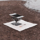 #A Qvien Camping Fireproof Cloth Flame Retardant Insulation Pad BBQ Fire Pit Mat