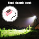 Hand Crank Solar Dynamo Torch Lamp Outdoor Emergency LED Flashlight (pink)