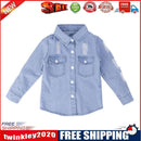 Autumn Unisex Fashion Children Turn Down Collar Pockets Denim Coat(1-2T)-18