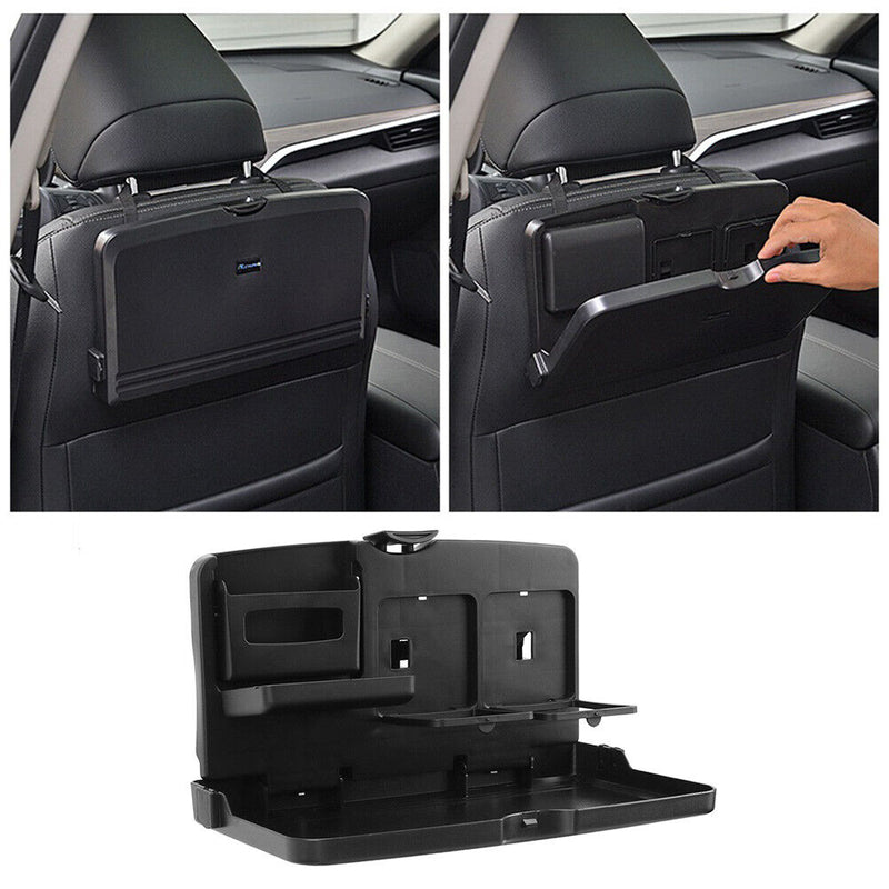 Folding Car Bracket for Food Drink Phone Holder Auto Back Seat Table Black