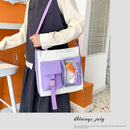 4pcs Canvas Backpack Set for Teenage Girls School Book Bags Travel Rucksack Bag