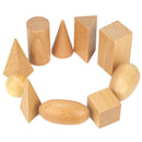 Kids Wooden Geometric Solids Shapes Montessori Learning Education Math Toys