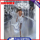 Full Cross Stitch Handcraft 11CT Stamped Umbrella Woman Needlework DIY Home Draw