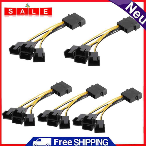 Hillrong D-Port Computer CPU Caso PC Fan 3Pin Cable Fan Splitter 1-4W