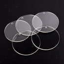 20 DIY Acryl Klar Kreis Discs Keychain Rohlinge Runde DIY Schmuck Anhänger