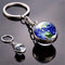 Dome Pendant Solar System Keychain Galaxy Ball Double Sided Planet Keyring