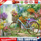 Frameless Painting By Numbers DIY Bicycle Hand Painted Canvas Oil Picture