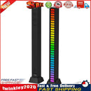 USB 5V Sound Control Colorful Light RGB 32 LED Pickup Lamp Bar (Black) Newly