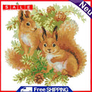 14CT Printed Partial Cross Stitch DIY Squirrels Hand Painting Living Room Decor