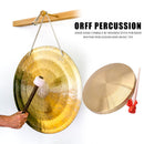 15.5cm Hand Gong Brass Copper Cymbals with Stick Traditional Chinese Folk Music