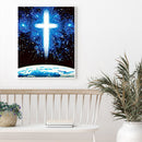 11CT Full Cross Stitch Shining Cross Stamped DIY Embroidery Kits Cotton Thread