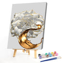 DIY Acrylic Coloring Drawing Kit Oil Paint by Numbers White Flower Picture Gift