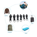 6pcs Zipper Slider for Tent Clothes Sleeping Bag Zip Replacement (Black) Newly