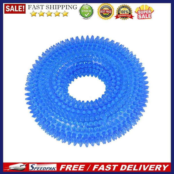 Dog TPR Chew Bite Toys Circle Ring Tooth Cleaning Sound Toys Pet Puppy Suppli
