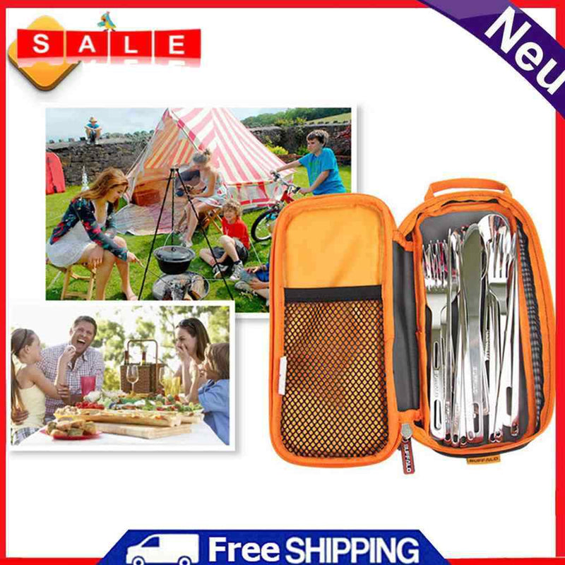 Outdoor Camping Picnic Cutlery Bags Carrying Case BBQ Dishes Storage