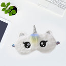Cute Big Eye Eyepatch Plush Kids Women Blindfold Sleeping Eye Shade (White)