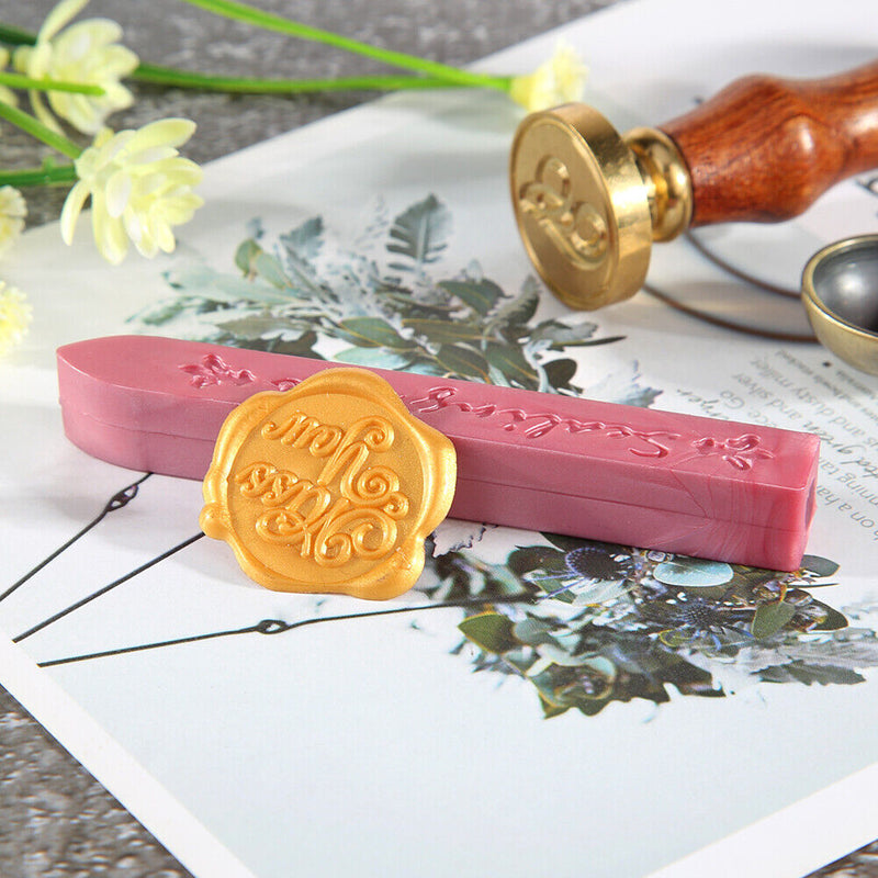 Retro DIY Wax Seal Strips without Core for Fire Painting Stamp (Pink)