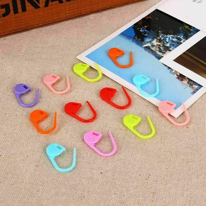 100 pcs/pack Knitting Craft-Crochet Locking Stitch Clip L5W0 Markers-Holder Y8W2