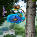 Solar Hanging Bird Feeder Lamp Outdoor Garden Yard Feeding Decor Station V9N1