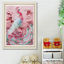 5D DIY Full Drill Diamond Painting Pink Peafowl Cross Stitch Embroidery Kit