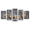 11CT Full Cross Stitch Christmas Stamped DIY 5 Panels Embroidery Kits Decor