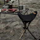 Outdoor Camping Triangle Stool Cloth Fishing Chair Picnic Equipment (Black)