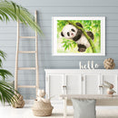 5D Panda Bamboo Mosaic Full Round Diamond Drawing Handmade Rhinestone Craft Gift