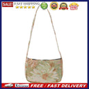 Retro Women Floral Letters Printed Underarm Bag Casual Small Purse Shoulder Bags