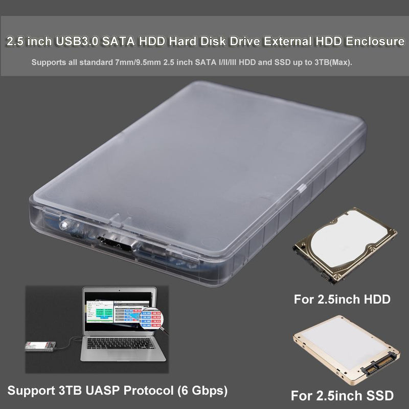 2.5 inch USB 3.0 SATA HDD Hard Disk Drive External HDD Enclosure Case Box