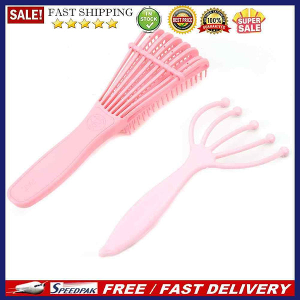 Practical Scalp Massage Comb Set Plastic Pro Five-claw Massage Brush Hair C