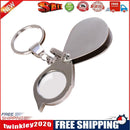 Portable 15X Folding Key Ring Magnifier Key Chain Magnifying Glass Loupe